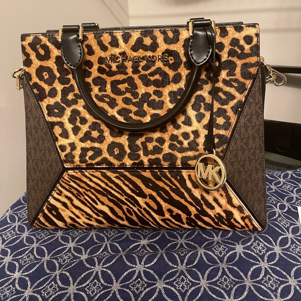 MK calf hair prism large